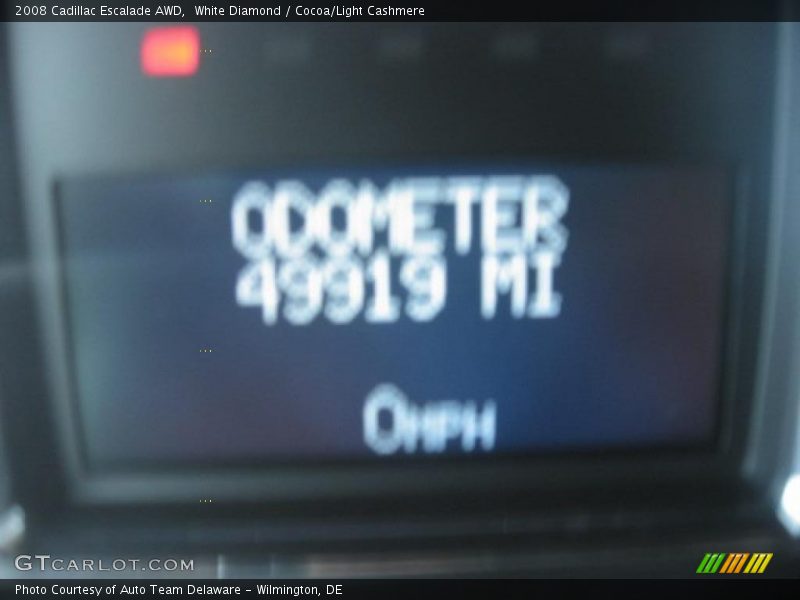 White Diamond / Cocoa/Light Cashmere 2008 Cadillac Escalade AWD