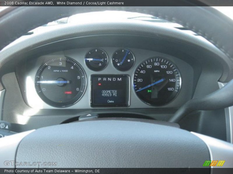 White Diamond / Cocoa/Light Cashmere 2008 Cadillac Escalade AWD