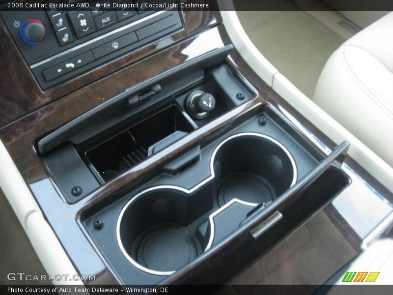 White Diamond / Cocoa/Light Cashmere 2008 Cadillac Escalade AWD