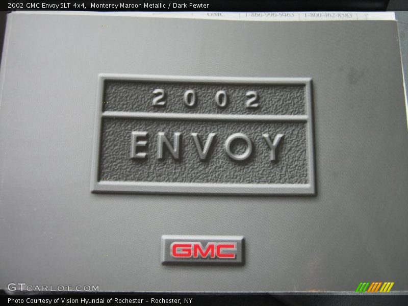 Monterey Maroon Metallic / Dark Pewter 2002 GMC Envoy SLT 4x4