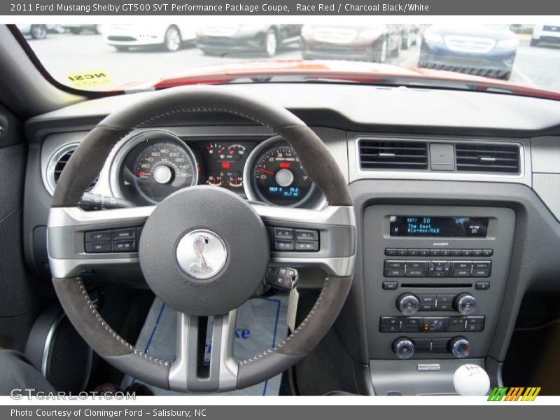 Race Red / Charcoal Black/White 2011 Ford Mustang Shelby GT500 SVT Performance Package Coupe