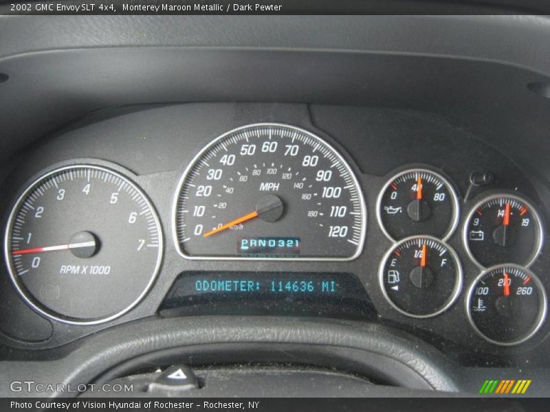 Monterey Maroon Metallic / Dark Pewter 2002 GMC Envoy SLT 4x4