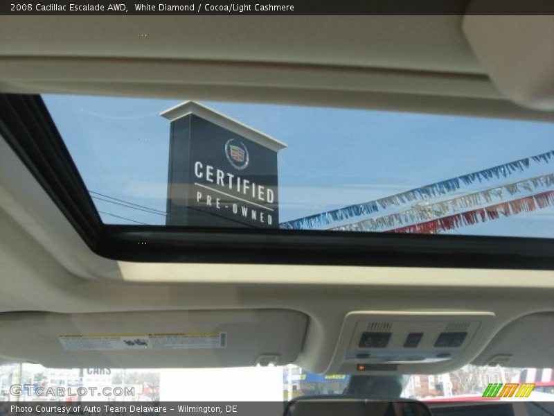 White Diamond / Cocoa/Light Cashmere 2008 Cadillac Escalade AWD