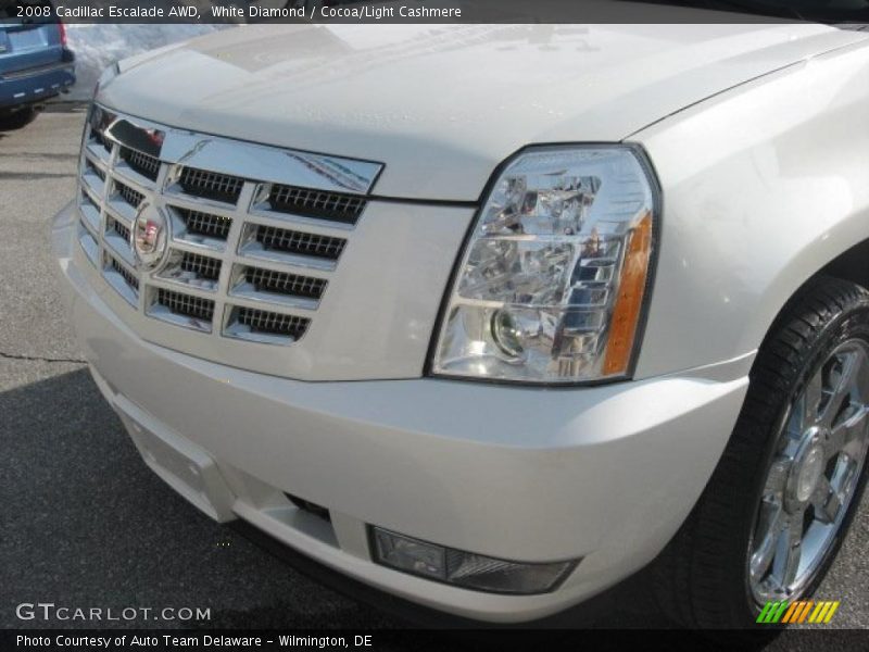 White Diamond / Cocoa/Light Cashmere 2008 Cadillac Escalade AWD