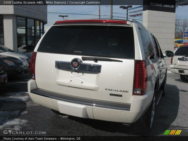 White Diamond / Cocoa/Light Cashmere 2008 Cadillac Escalade AWD