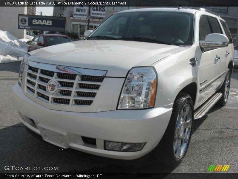 White Diamond / Cocoa/Light Cashmere 2008 Cadillac Escalade AWD