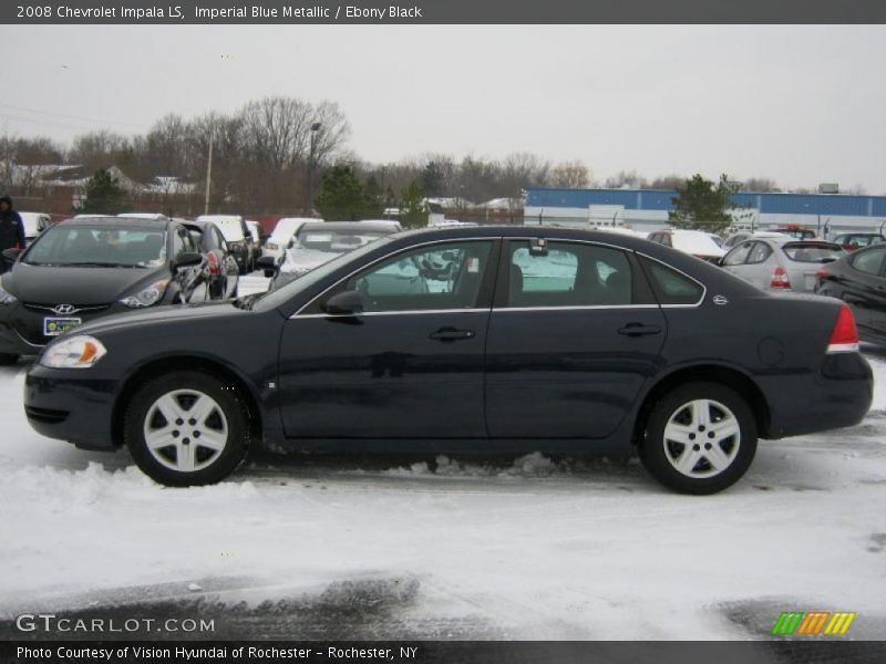 Imperial Blue Metallic / Ebony Black 2008 Chevrolet Impala LS
