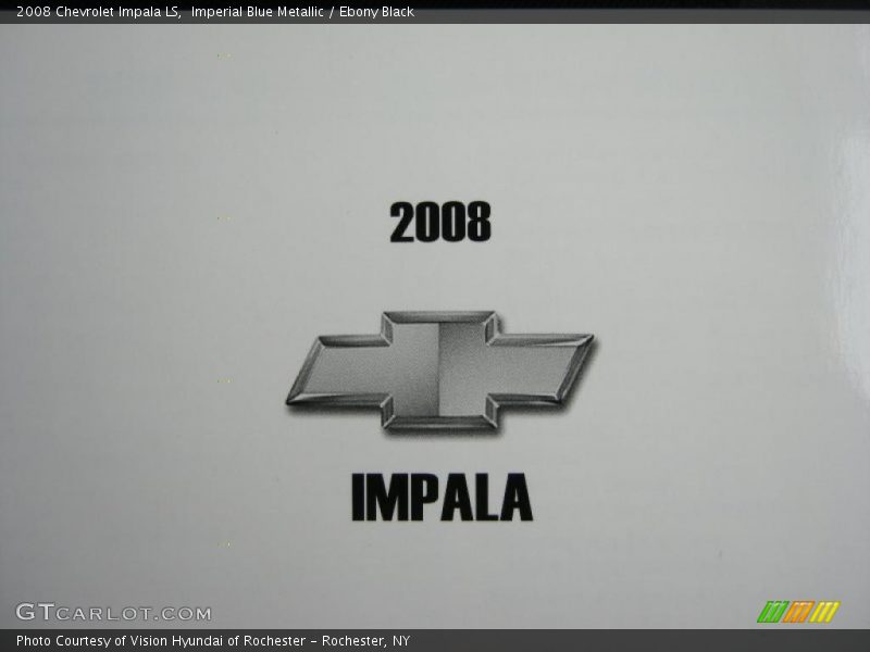 Imperial Blue Metallic / Ebony Black 2008 Chevrolet Impala LS