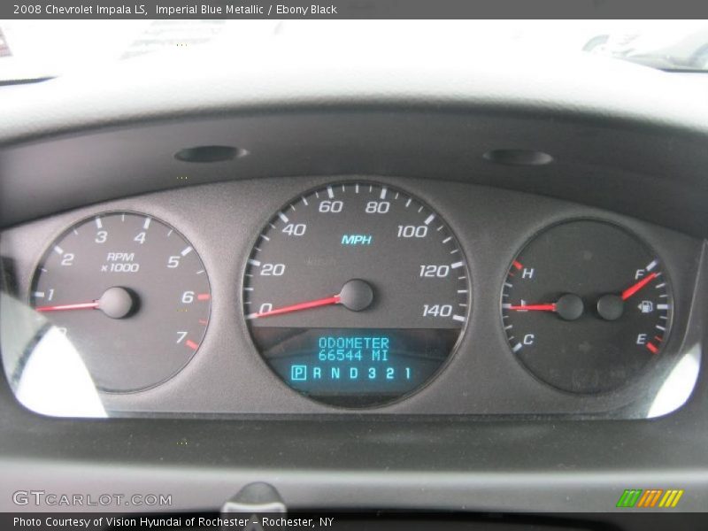 Imperial Blue Metallic / Ebony Black 2008 Chevrolet Impala LS