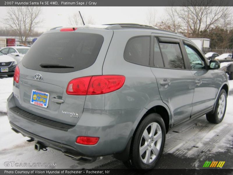 Platinum Sage / Gray 2007 Hyundai Santa Fe SE 4WD