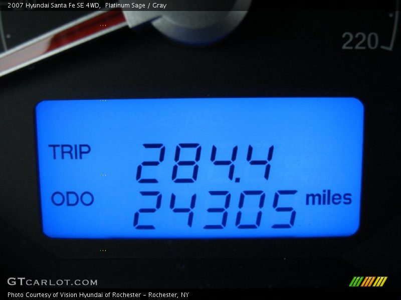 Platinum Sage / Gray 2007 Hyundai Santa Fe SE 4WD