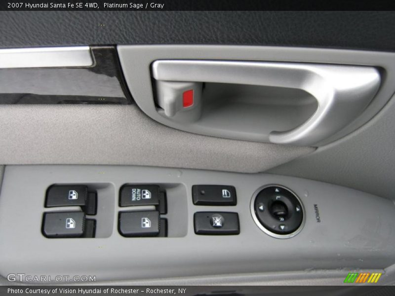 Platinum Sage / Gray 2007 Hyundai Santa Fe SE 4WD