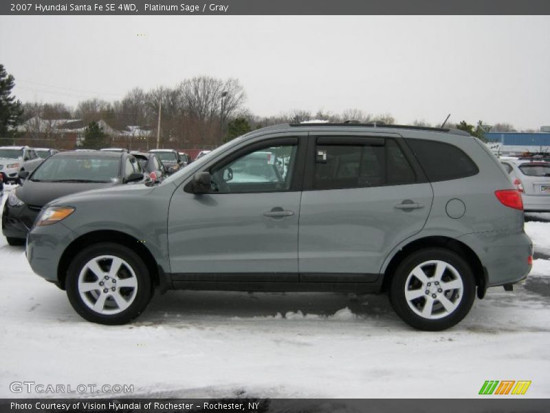 Platinum Sage / Gray 2007 Hyundai Santa Fe SE 4WD
