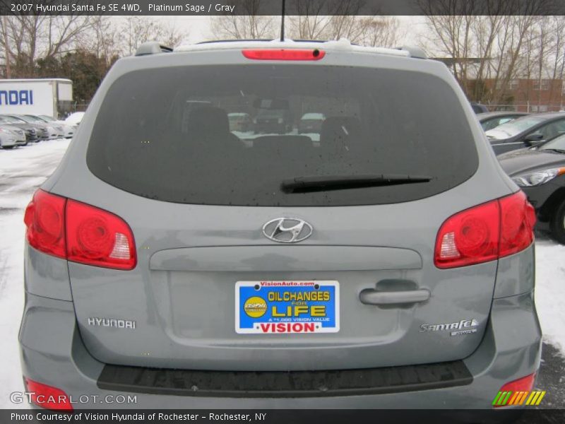 Platinum Sage / Gray 2007 Hyundai Santa Fe SE 4WD