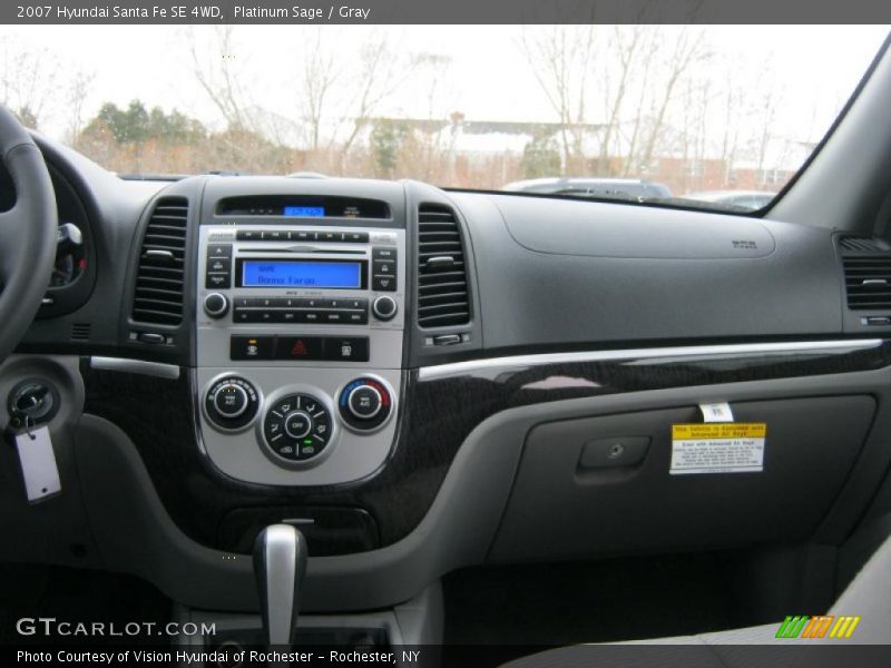 Platinum Sage / Gray 2007 Hyundai Santa Fe SE 4WD