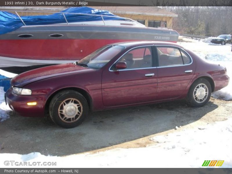 Dark Burgundy Metallic / Beige 1993 Infiniti J 30
