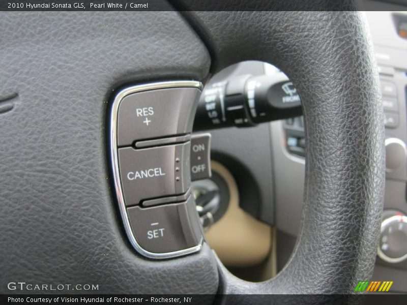 Pearl White / Camel 2010 Hyundai Sonata GLS