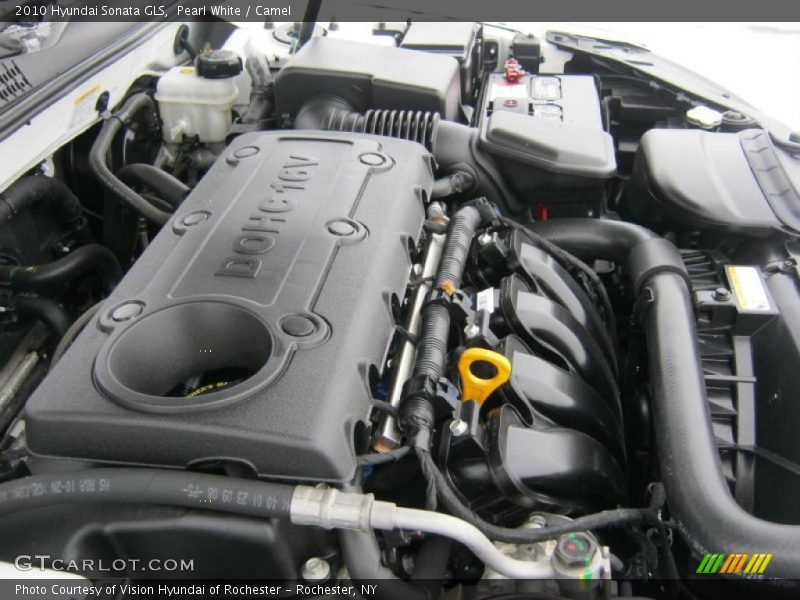 Pearl White / Camel 2010 Hyundai Sonata GLS