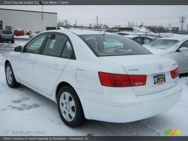 Pearl White / Camel 2010 Hyundai Sonata GLS