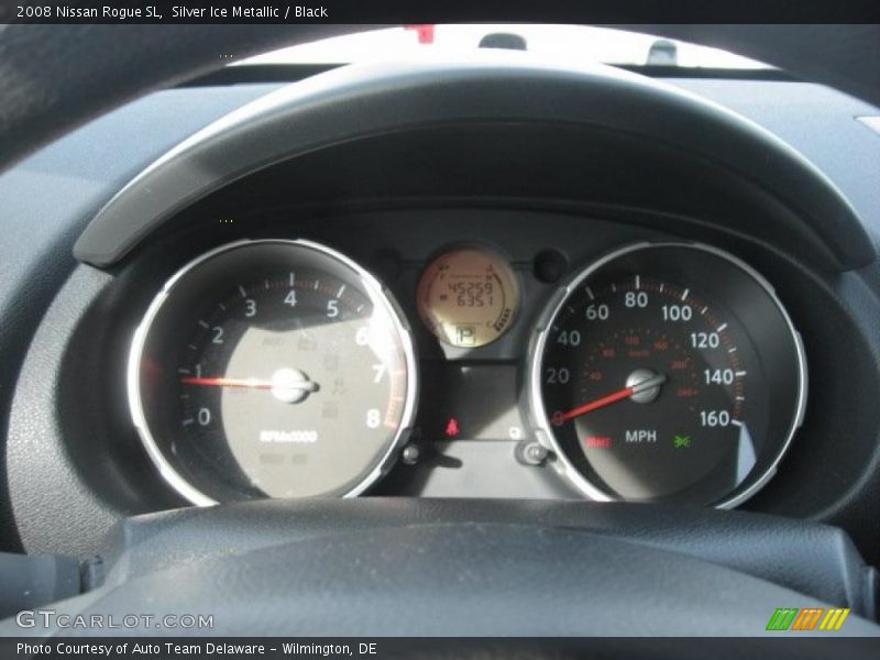 Silver Ice Metallic / Black 2008 Nissan Rogue SL