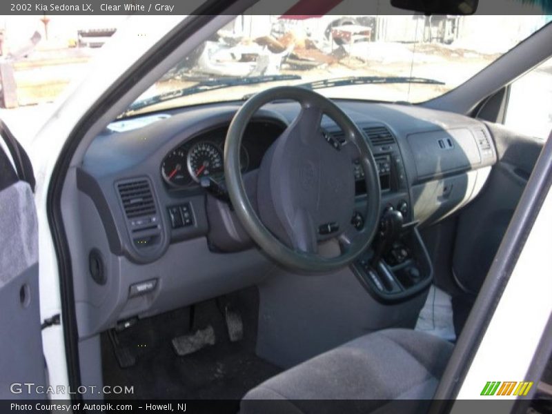 Clear White / Gray 2002 Kia Sedona LX