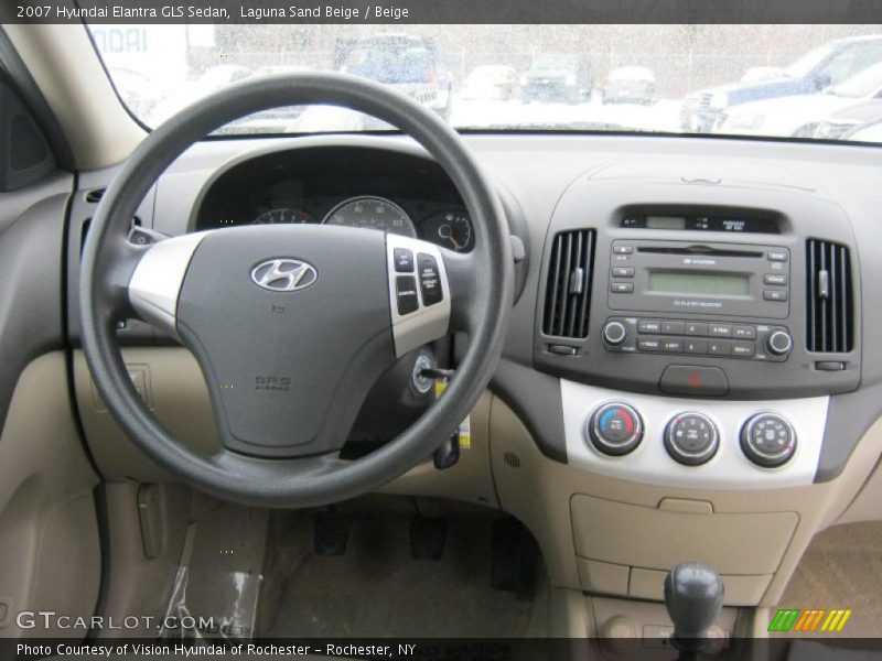 Laguna Sand Beige / Beige 2007 Hyundai Elantra GLS Sedan