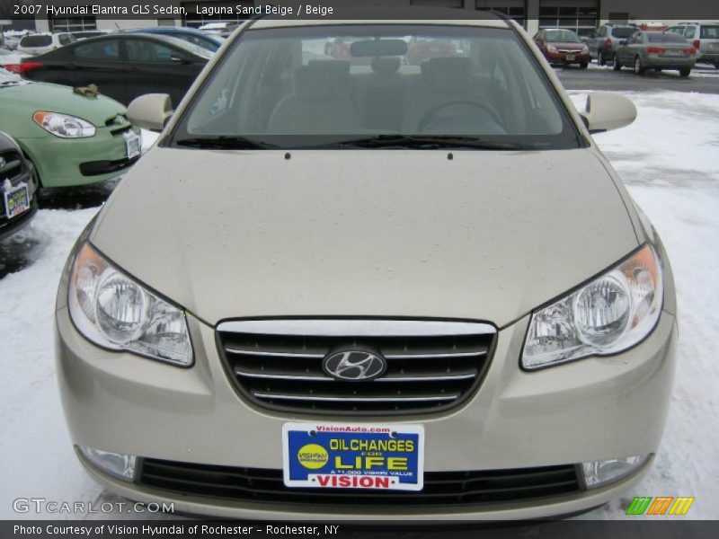 Laguna Sand Beige / Beige 2007 Hyundai Elantra GLS Sedan
