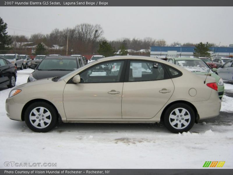 Laguna Sand Beige / Beige 2007 Hyundai Elantra GLS Sedan