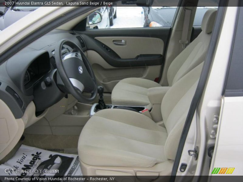 Laguna Sand Beige / Beige 2007 Hyundai Elantra GLS Sedan