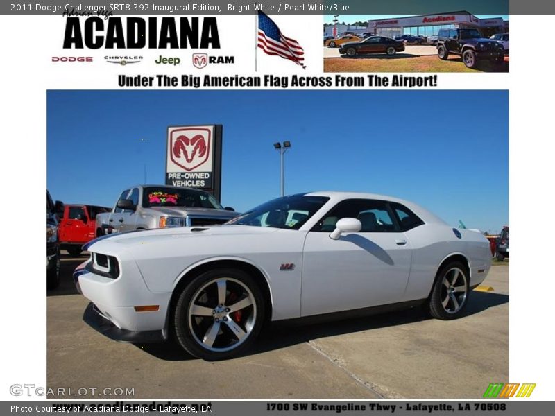 Bright White / Pearl White/Blue 2011 Dodge Challenger SRT8 392 Inaugural Edition