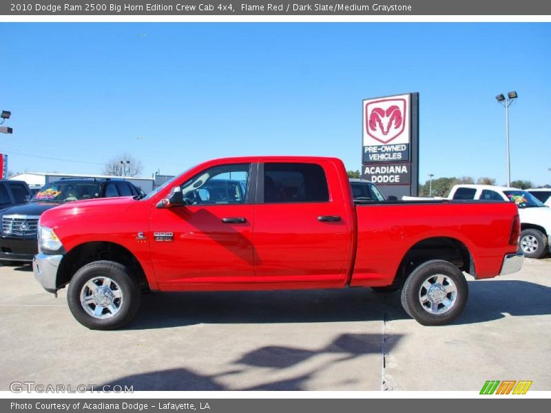 Flame Red / Dark Slate/Medium Graystone 2010 Dodge Ram 2500 Big Horn Edition Crew Cab 4x4