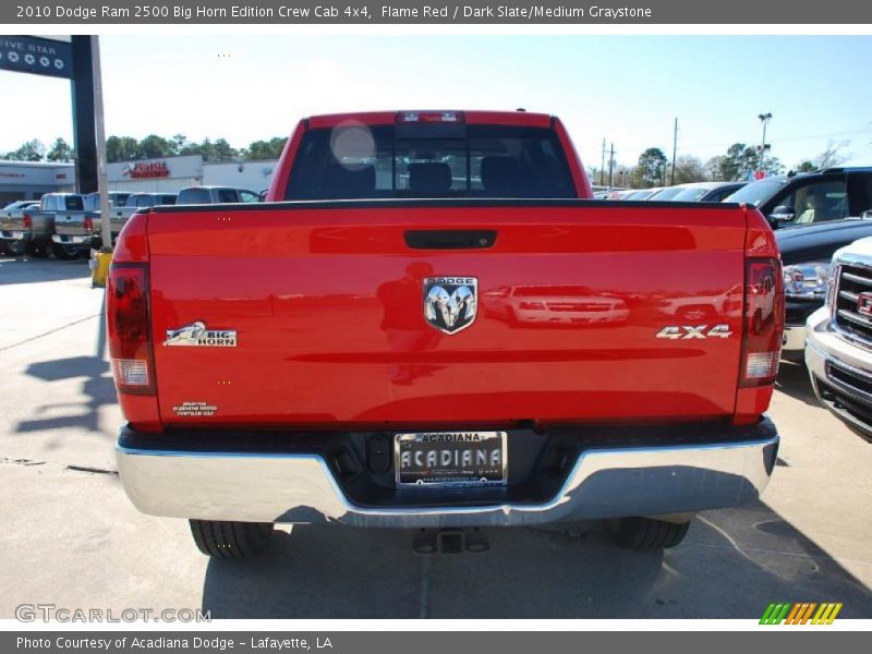 Flame Red / Dark Slate/Medium Graystone 2010 Dodge Ram 2500 Big Horn Edition Crew Cab 4x4