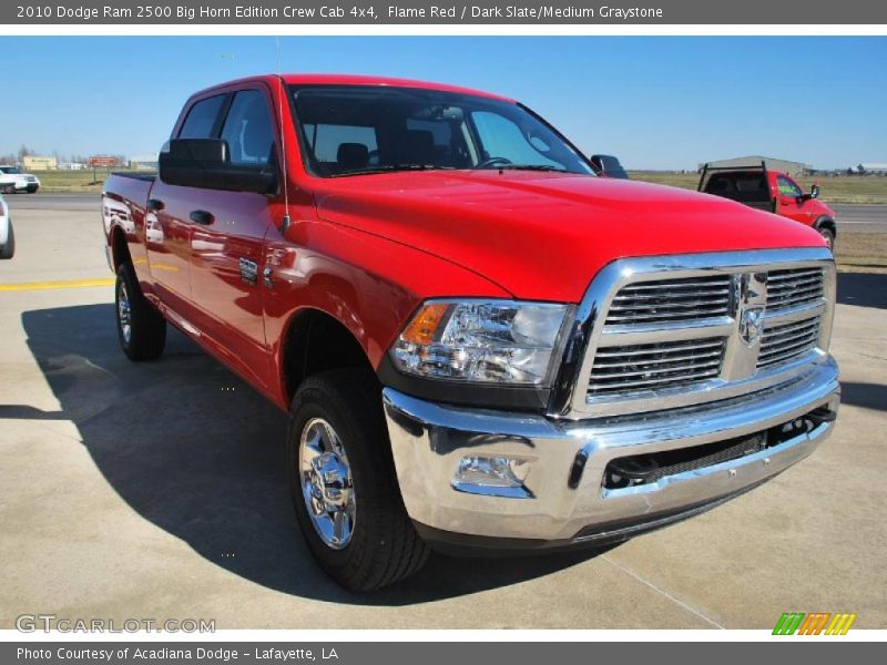 Flame Red / Dark Slate/Medium Graystone 2010 Dodge Ram 2500 Big Horn Edition Crew Cab 4x4