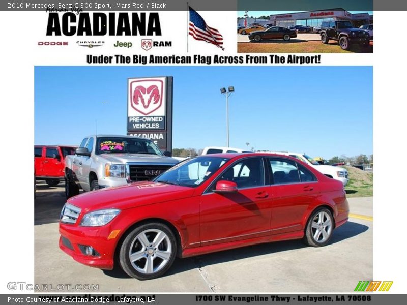 Mars Red / Black 2010 Mercedes-Benz C 300 Sport