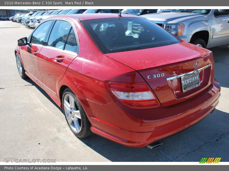 Mars Red / Black 2010 Mercedes-Benz C 300 Sport