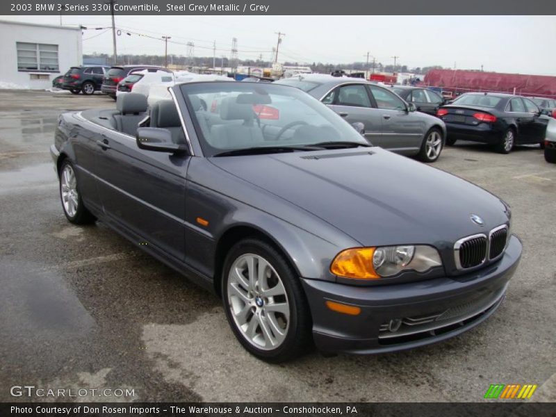 Steel Grey Metallic / Grey 2003 BMW 3 Series 330i Convertible