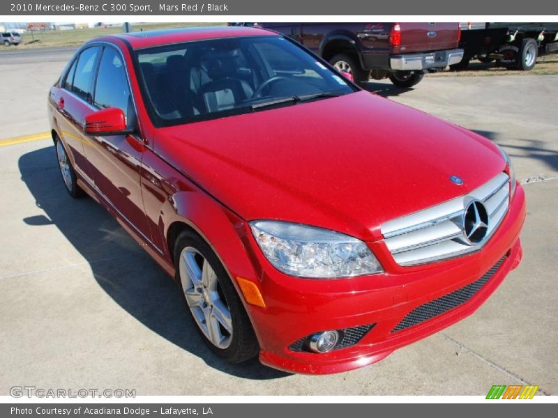 Mars Red / Black 2010 Mercedes-Benz C 300 Sport