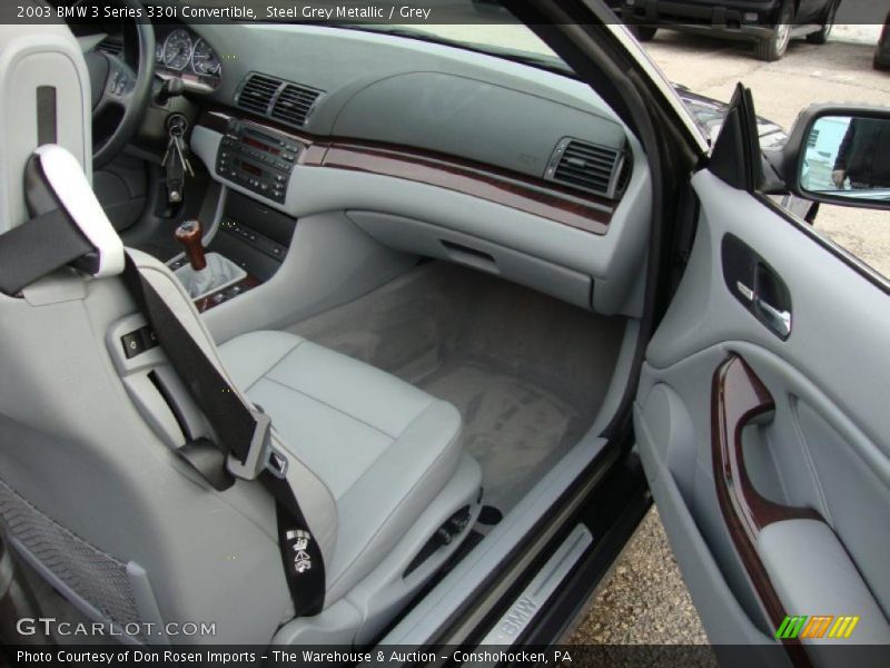 Steel Grey Metallic / Grey 2003 BMW 3 Series 330i Convertible