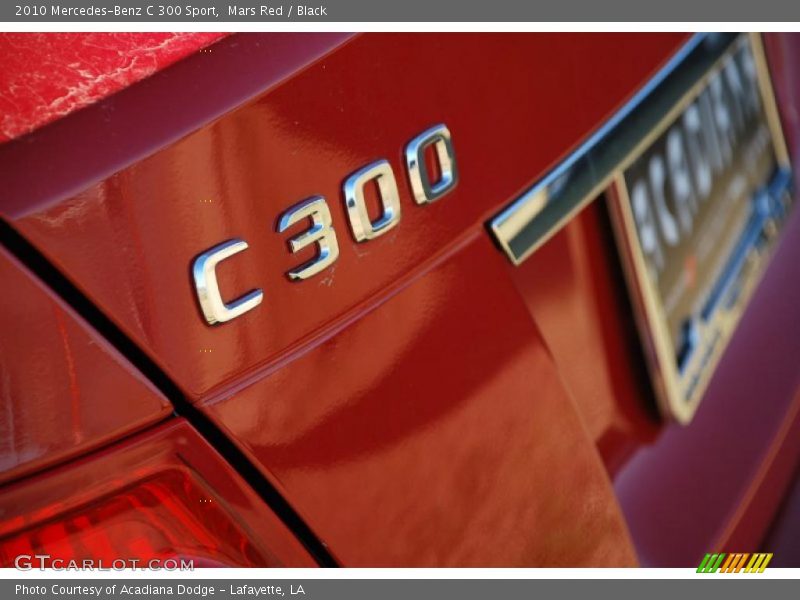 Mars Red / Black 2010 Mercedes-Benz C 300 Sport