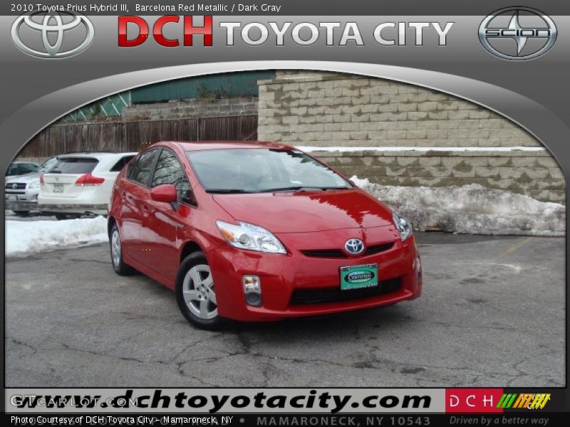 Barcelona Red Metallic / Dark Gray 2010 Toyota Prius Hybrid III