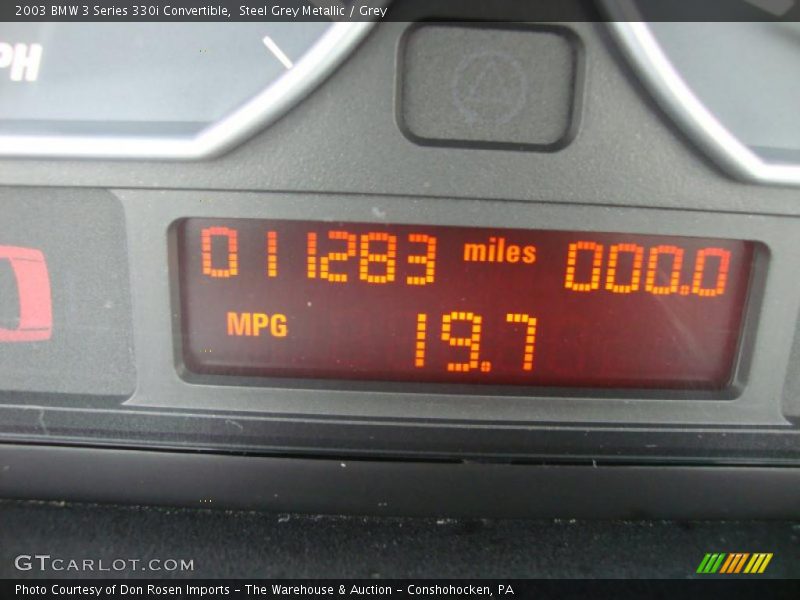 Steel Grey Metallic / Grey 2003 BMW 3 Series 330i Convertible