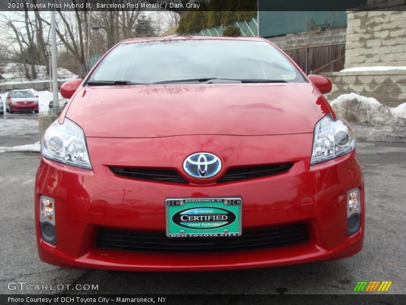Barcelona Red Metallic / Dark Gray 2010 Toyota Prius Hybrid III