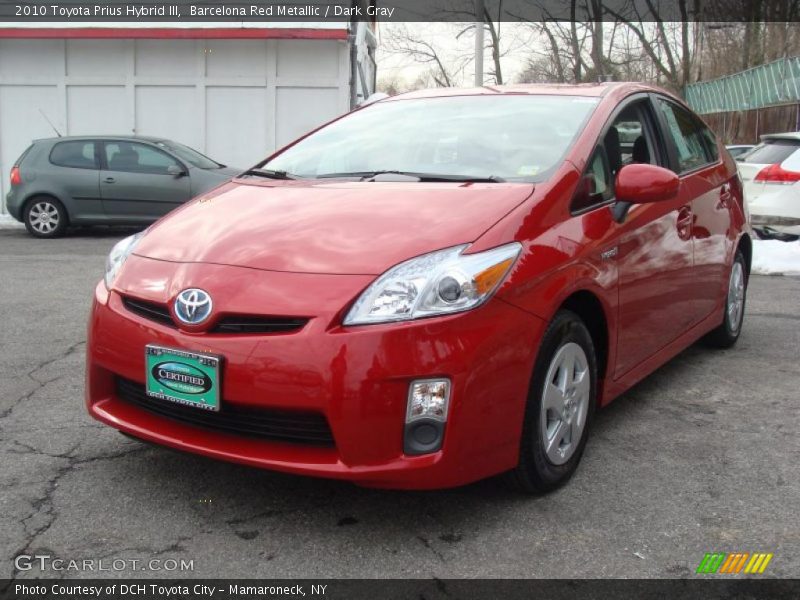 Barcelona Red Metallic / Dark Gray 2010 Toyota Prius Hybrid III