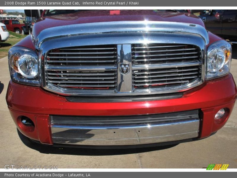 Inferno Red Crystal Pearl / Khaki 2008 Dodge Ram 1500 Laramie Quad Cab