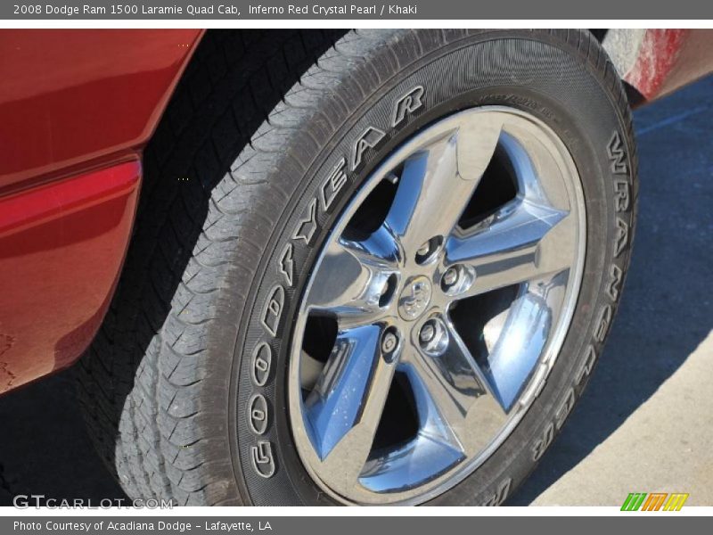 Inferno Red Crystal Pearl / Khaki 2008 Dodge Ram 1500 Laramie Quad Cab