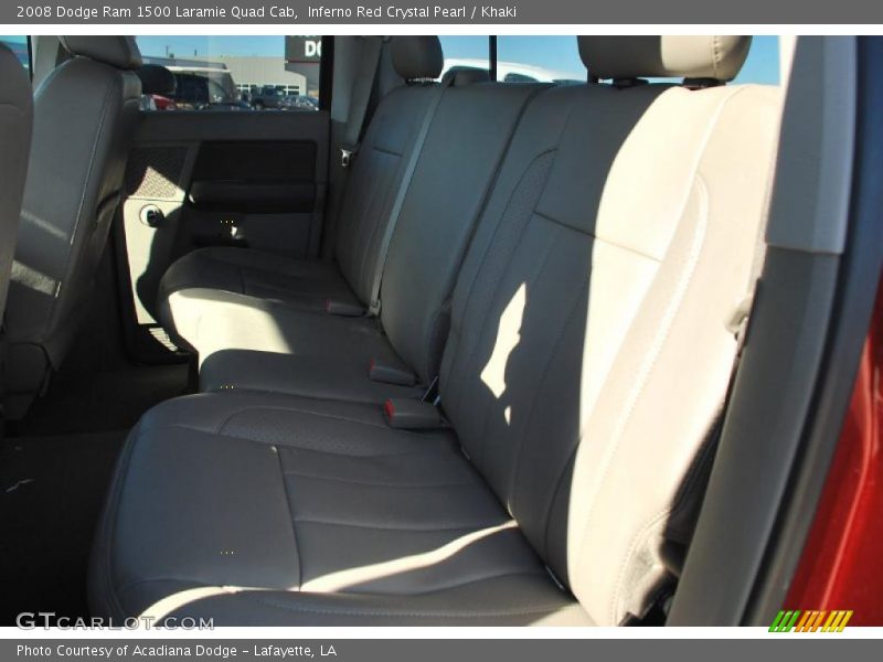 Inferno Red Crystal Pearl / Khaki 2008 Dodge Ram 1500 Laramie Quad Cab