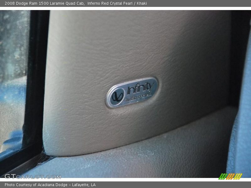 Inferno Red Crystal Pearl / Khaki 2008 Dodge Ram 1500 Laramie Quad Cab