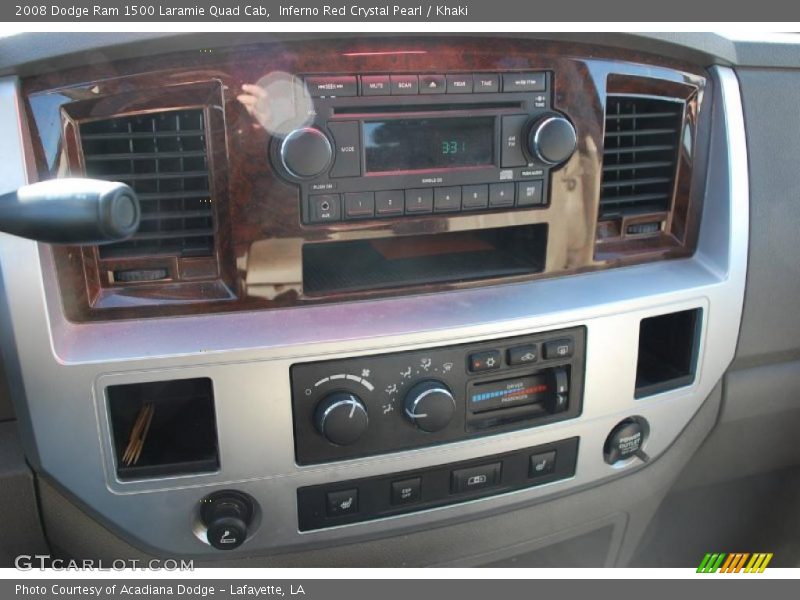 Inferno Red Crystal Pearl / Khaki 2008 Dodge Ram 1500 Laramie Quad Cab