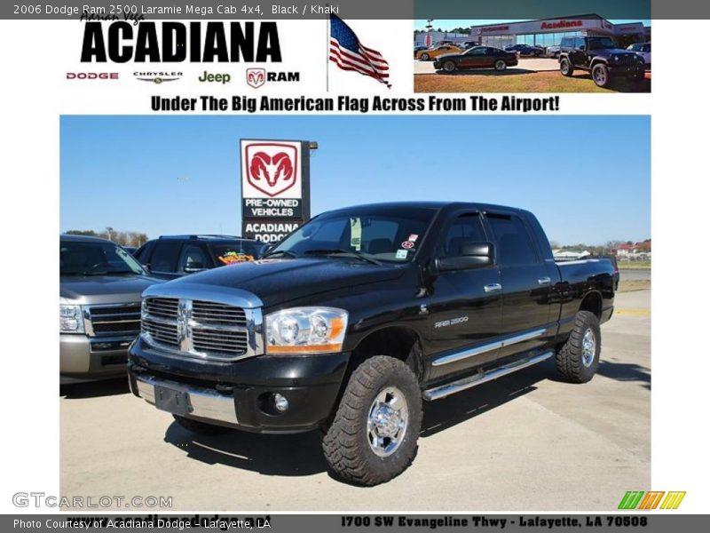 Black / Khaki 2006 Dodge Ram 2500 Laramie Mega Cab 4x4