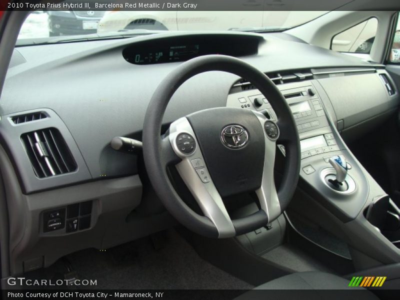 Barcelona Red Metallic / Dark Gray 2010 Toyota Prius Hybrid III